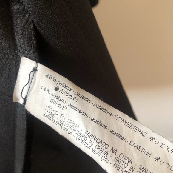 Zara Black Suede Coat Blazer w/ Pockets Sz Small - Picture 5 of 5